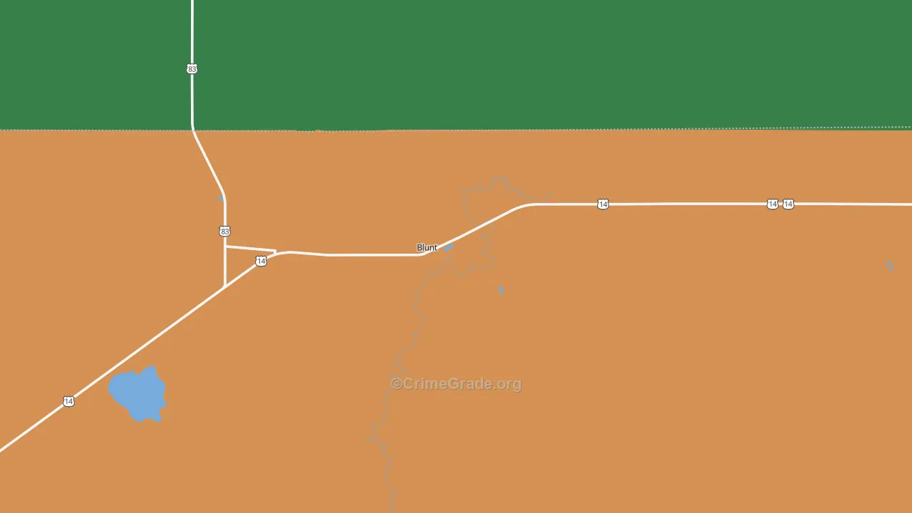 Blunt, SD Map of Vehicle Theft Rates