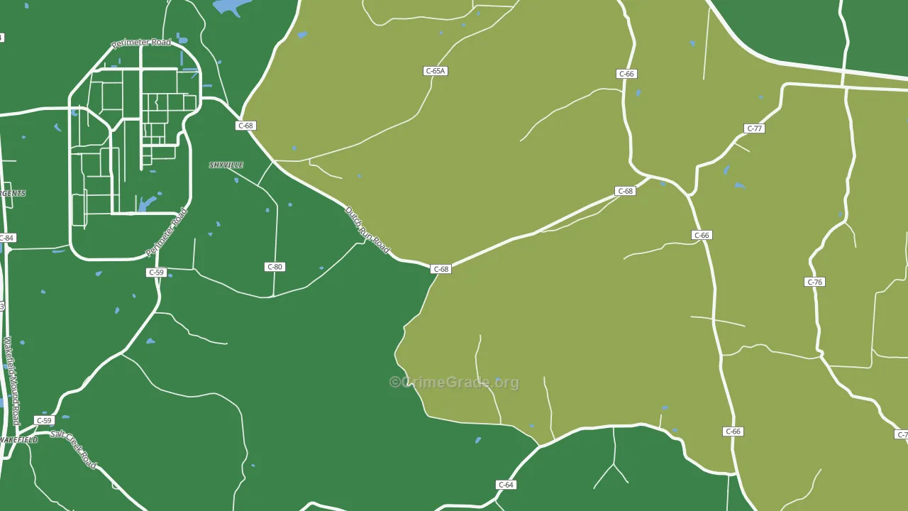 Bobo, OH Map of Vehicle Theft Rates