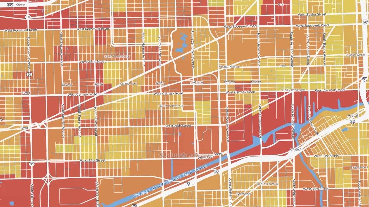 Bohemian California, Chicago, IL Map of Vehicle Theft Rates