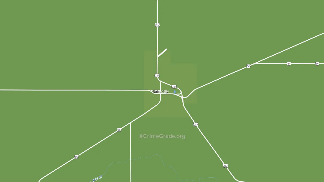 Boise City, OK Map of Vehicle Theft Rates