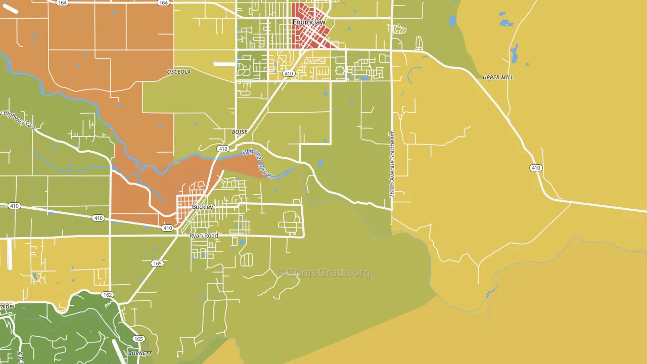 Boise, WA Map of Vehicle Theft Rates