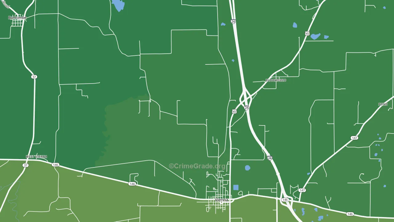 Boles, IL Map of Vehicle Theft Rates