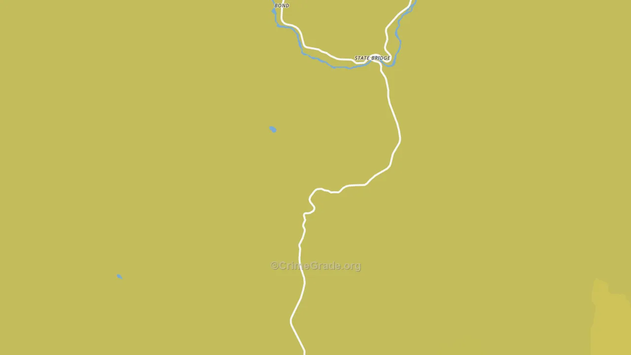 Bond, CO Map of Vehicle Theft Rates