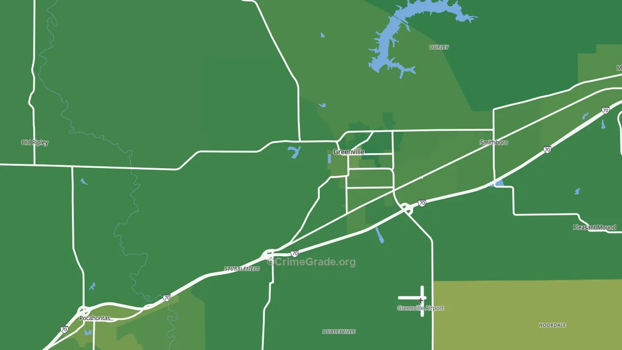 Bond County, IL Map of Vehicle Theft Rates