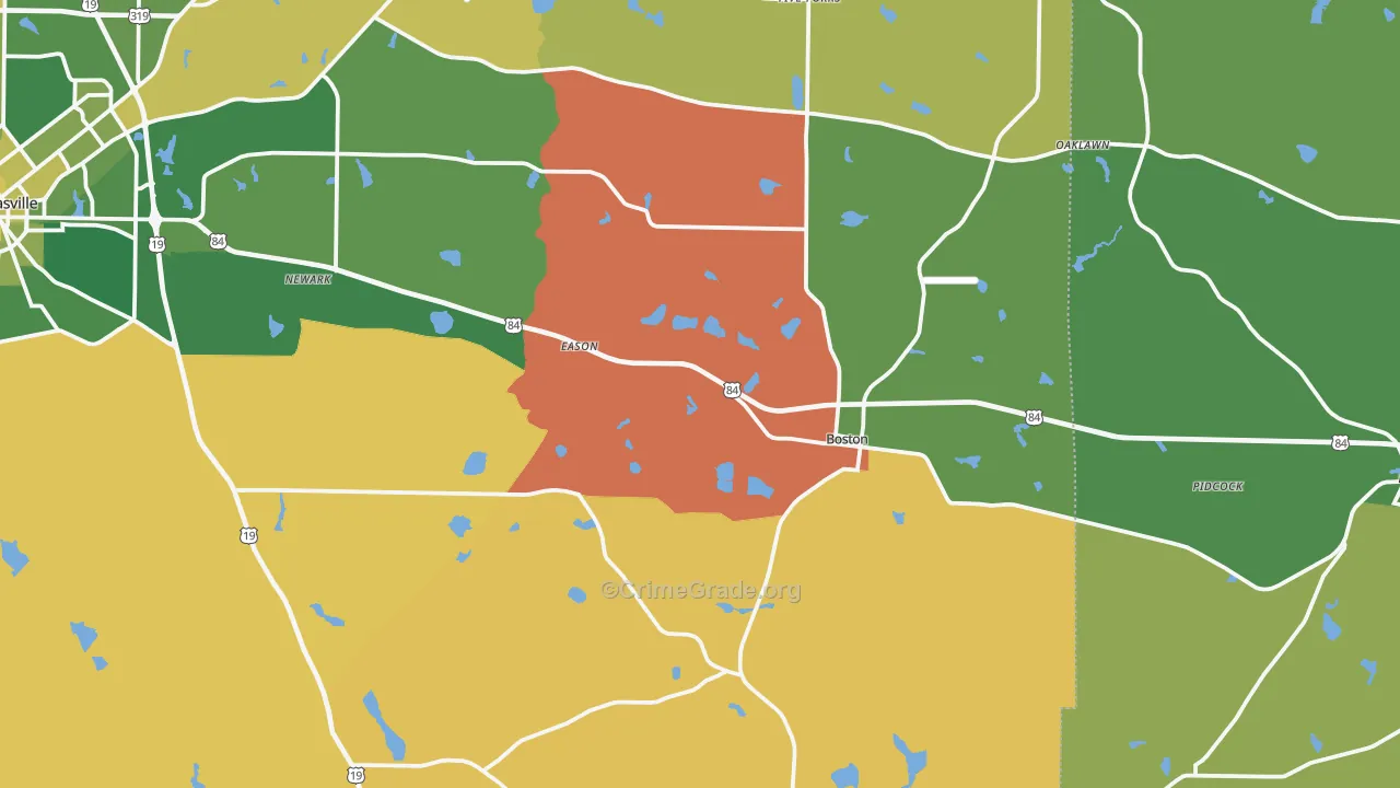 Boston, GA Map of Vehicle Theft Rates