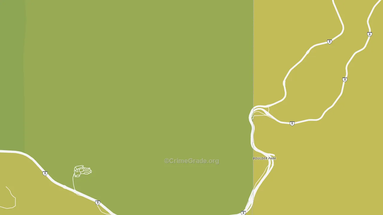 Boulder Park, CA Map of Vehicle Theft Rates