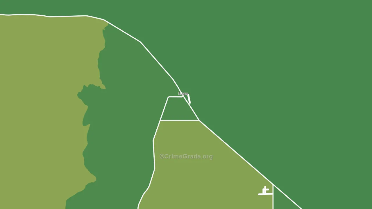Bouse, AZ Map of Vehicle Theft Rates