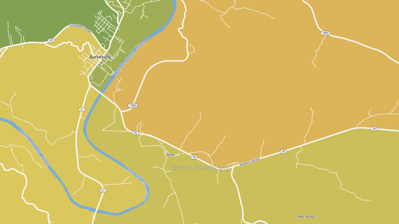 Bow, KY Map of Vehicle Theft Rates