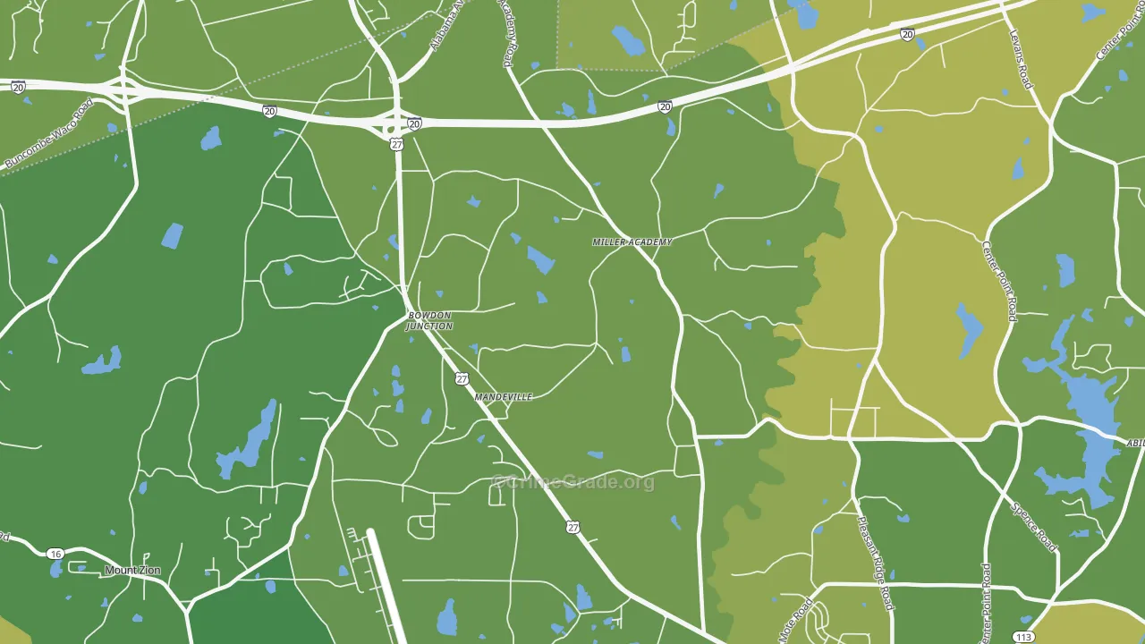 Bowdon Junction, GA Map of Vehicle Theft Rates