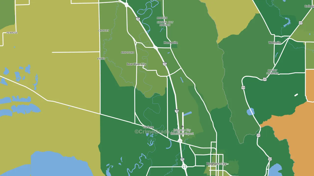 Box Elder County, UT Map of Vehicle Theft Rates