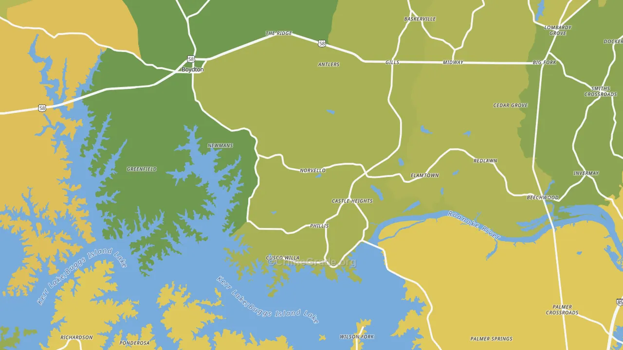 Boydton, VA Map of Vehicle Theft Rates