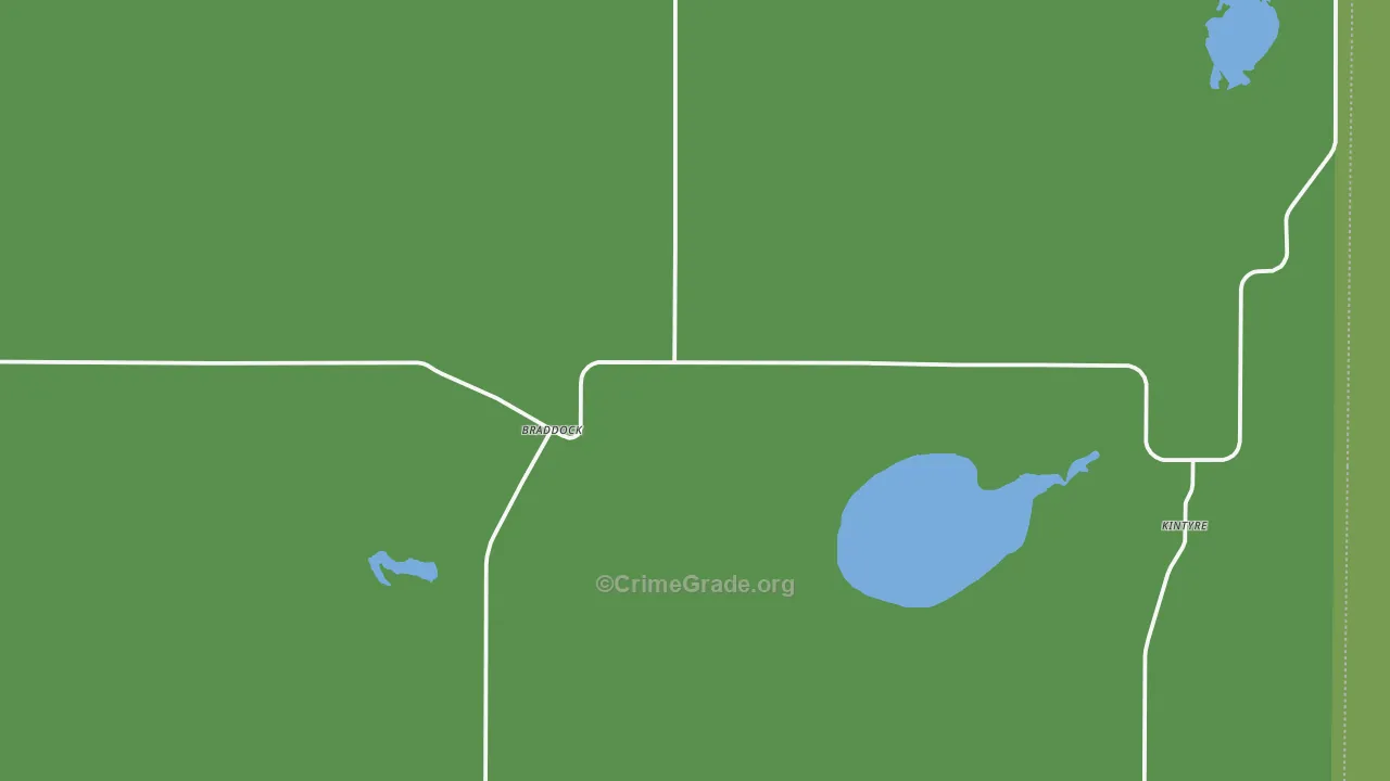Braddock, ND Map of Vehicle Theft Rates