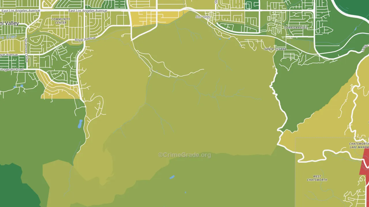 Brandeis, CA Map of Vehicle Theft Rates