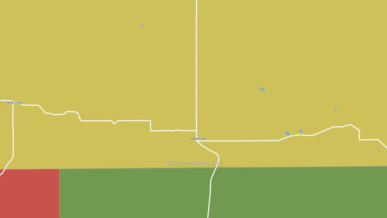 Branson, CO Map of Vehicle Theft Rates