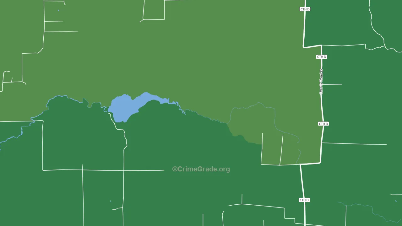 Brantwood, WI Map of Vehicle Theft Rates