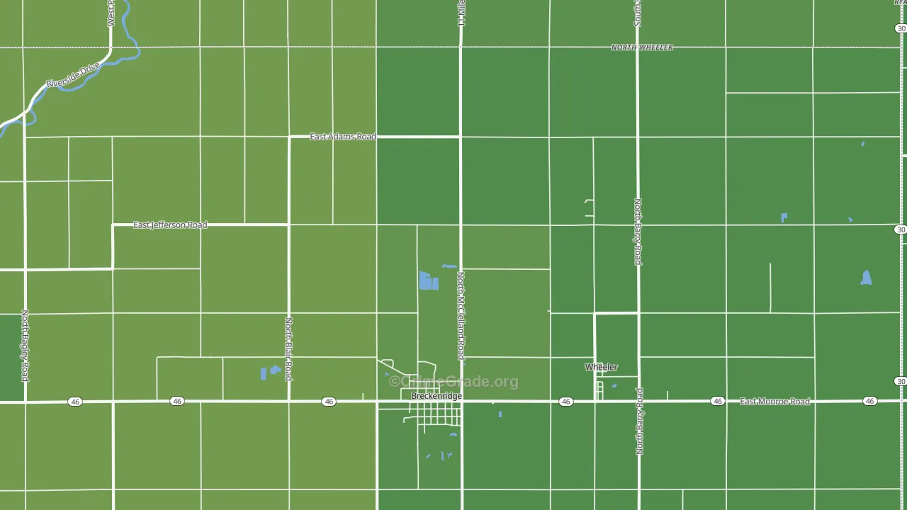 Breckenridge, MI Map of Vehicle Theft Rates