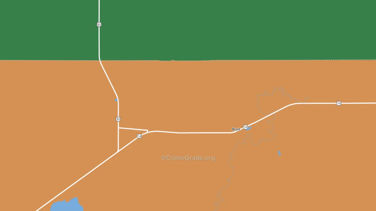 Bretton, SD Map of Vehicle Theft Rates