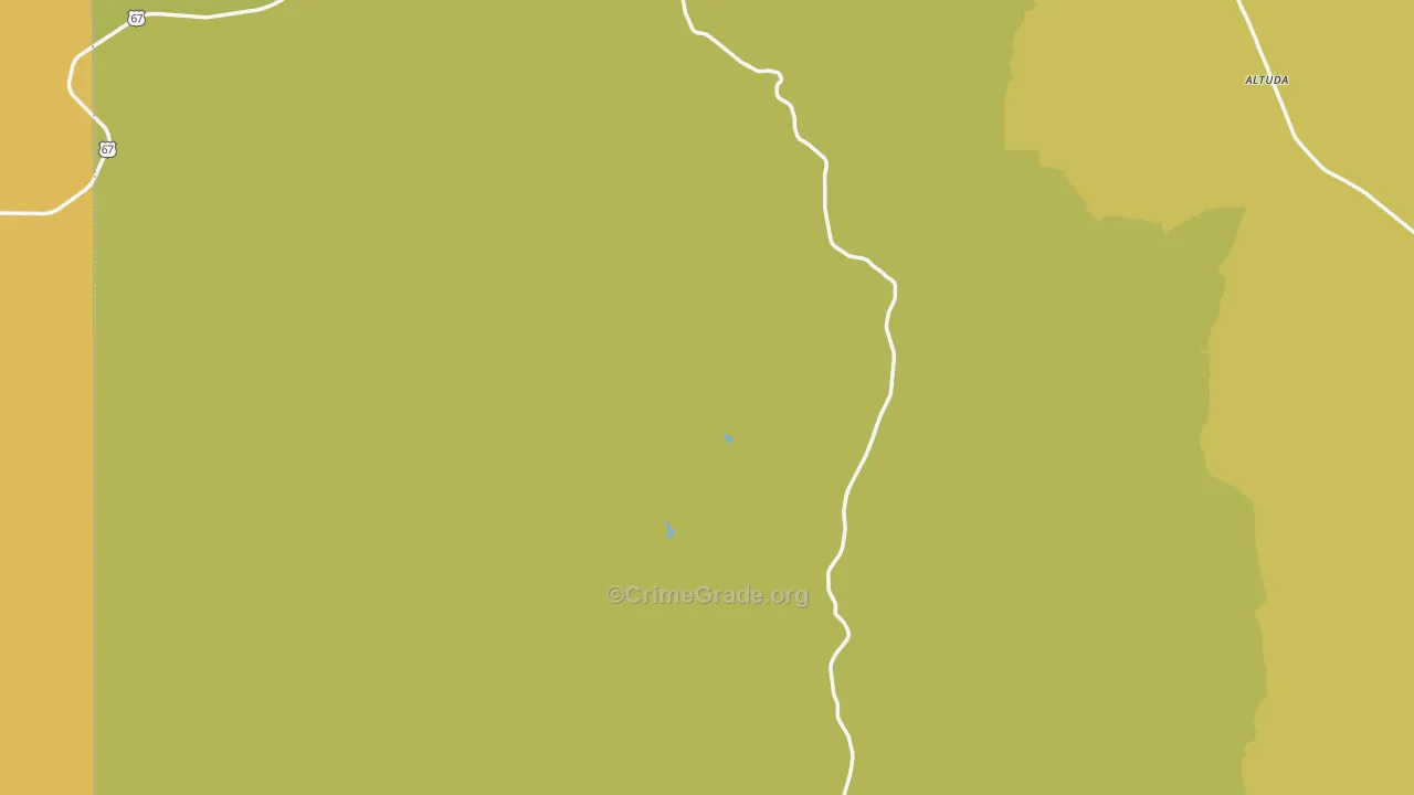 Brewster County, TX Map of Vehicle Theft Rates