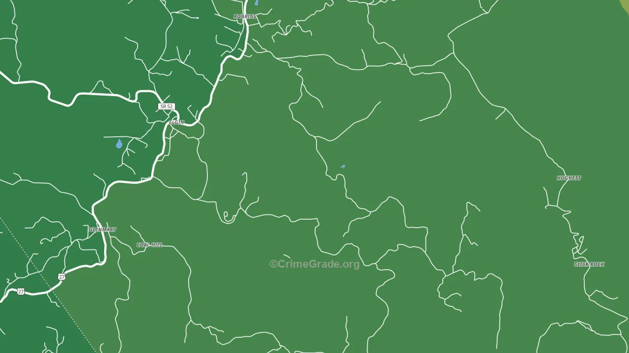 Brewstertown, TN Map of Vehicle Theft Rates