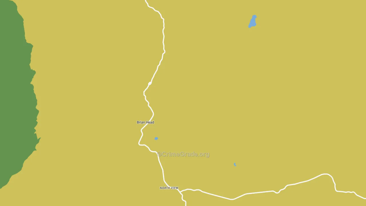 Brian Head, UT Map of Vehicle Theft Rates