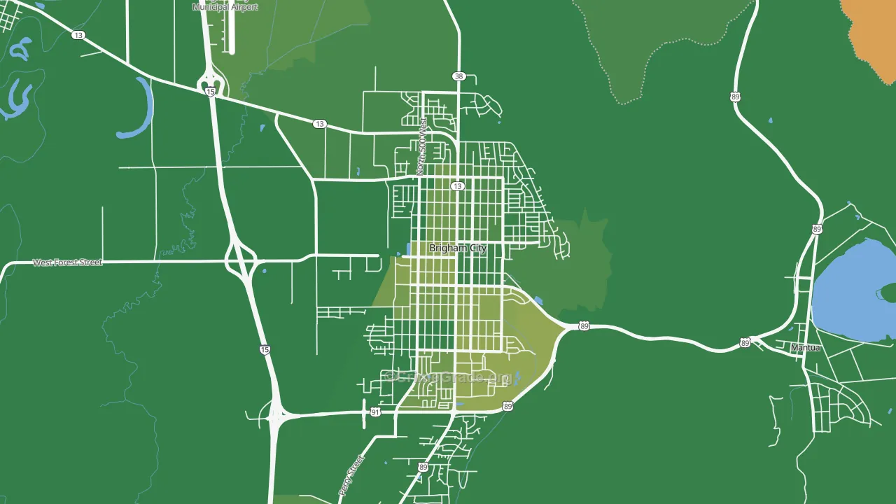 Brigham City, UT Map of Vehicle Theft Rates
