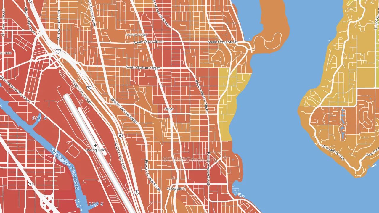 Brighton, Seattle, WA Map of Vehicle Theft Rates