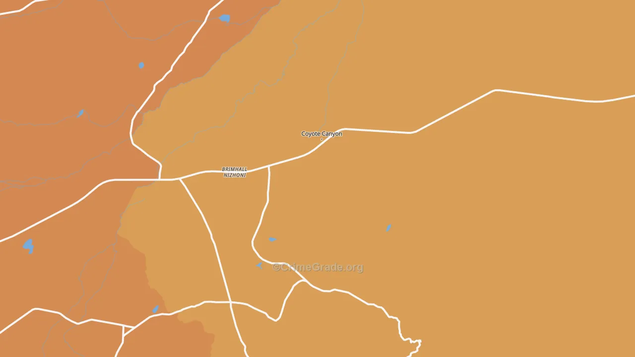 Brimhall, NM Map of Vehicle Theft Rates