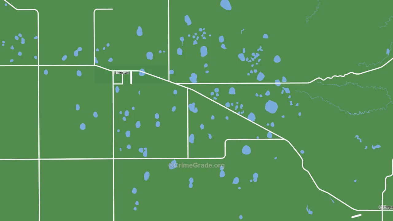 Briscoe County, TX Map of Vehicle Theft Rates