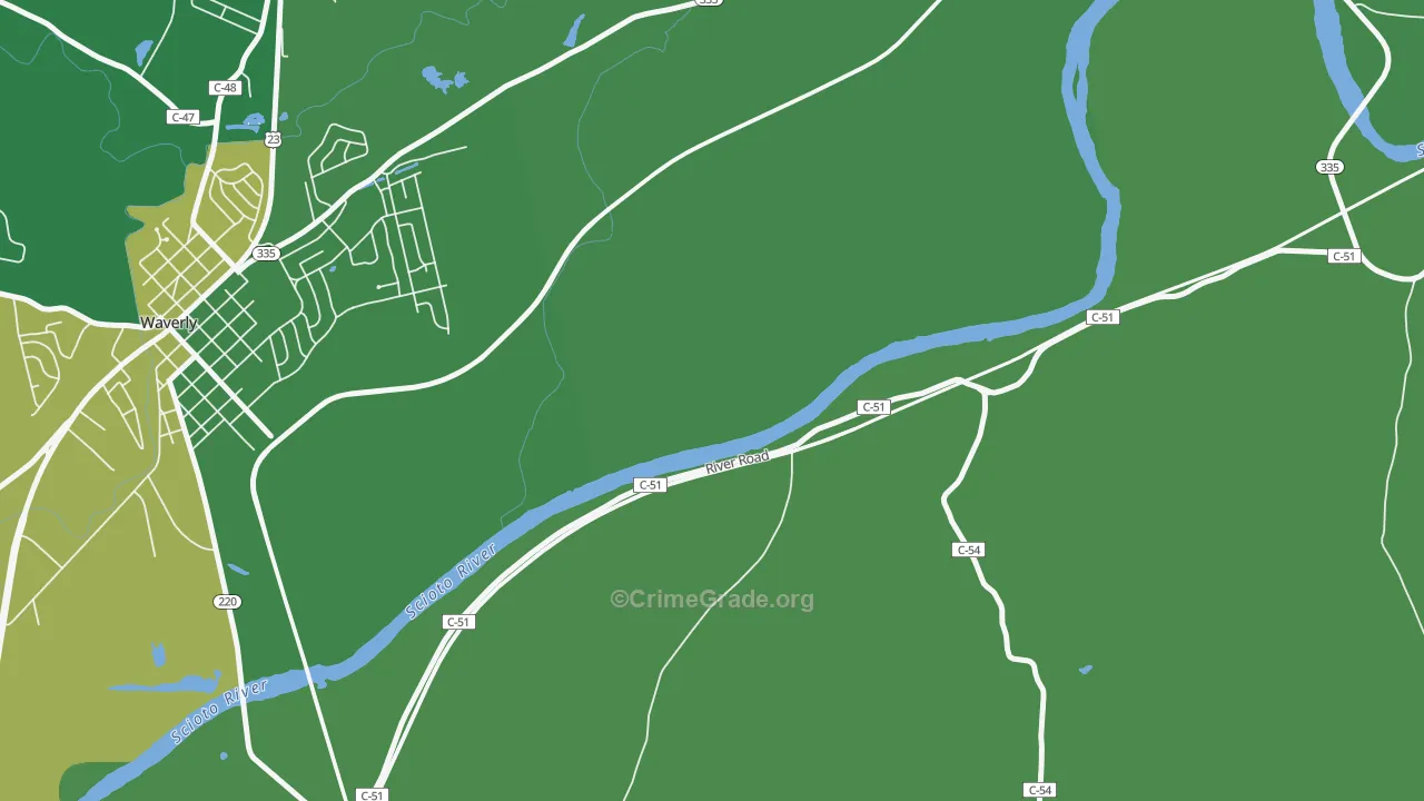Bristol Village, OH Map of Vehicle Theft Rates