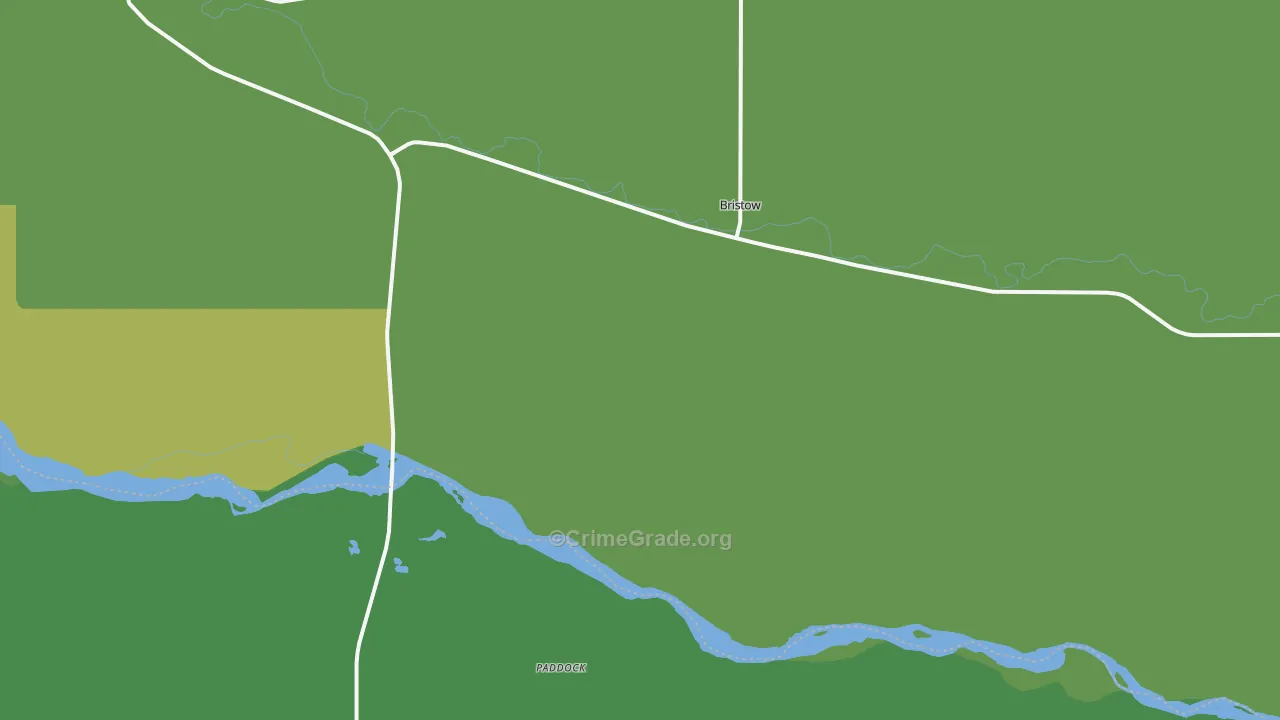 Bristow, NE Map of Vehicle Theft Rates