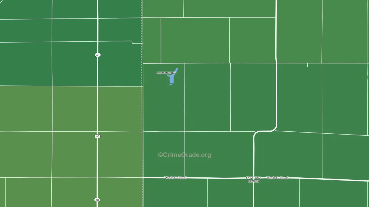 Broadmoor, IL Map of Vehicle Theft Rates