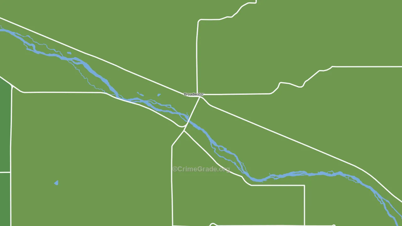 Broadwater, NE Map of Vehicle Theft Rates