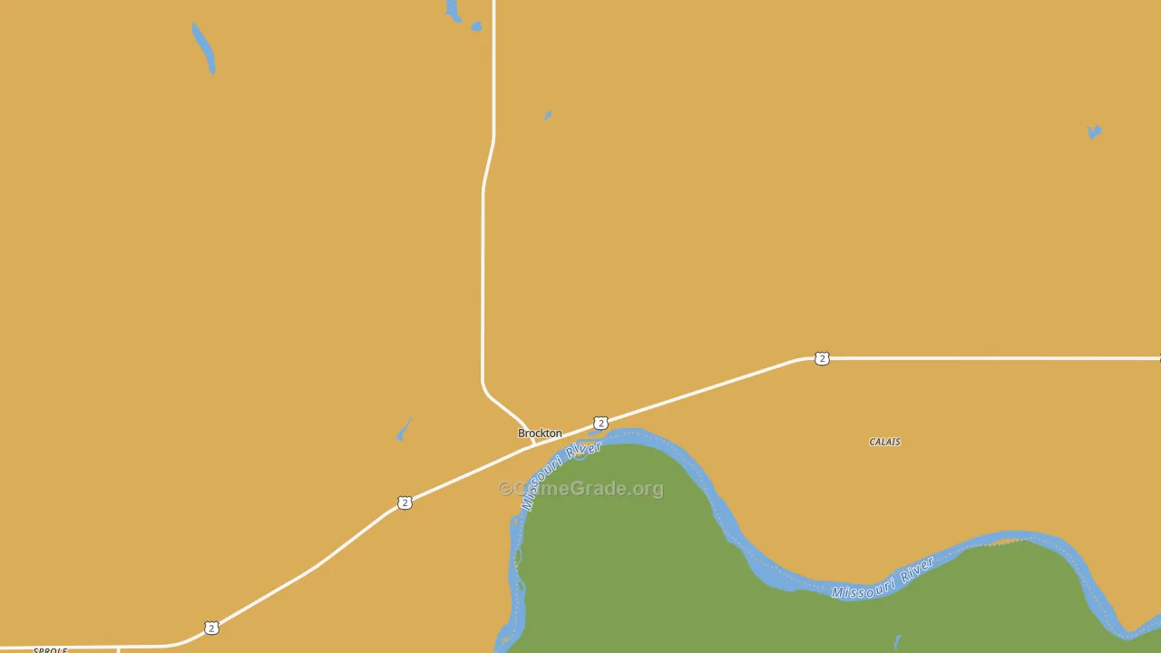 Brockton, MT Map of Vehicle Theft Rates