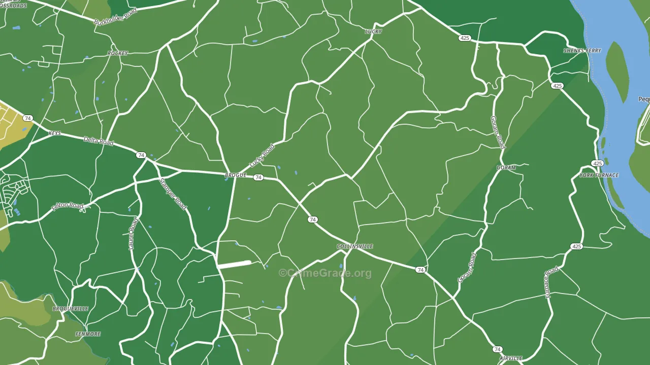 Brogue, PA Map of Vehicle Theft Rates