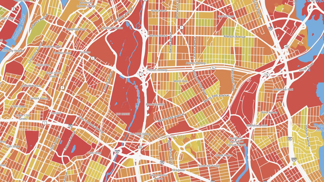 Bronxdale, Bronx, NY Map of Vehicle Theft Rates
