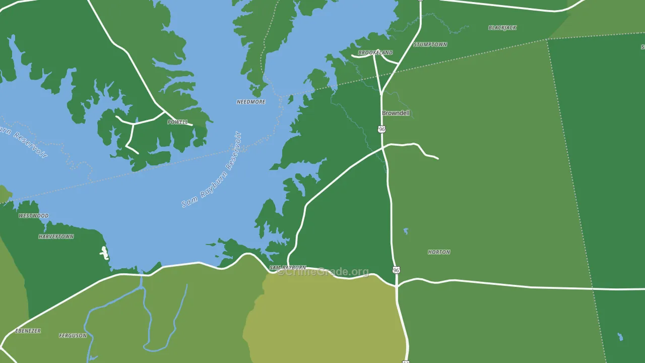 Brookeland, TX Map of Vehicle Theft Rates