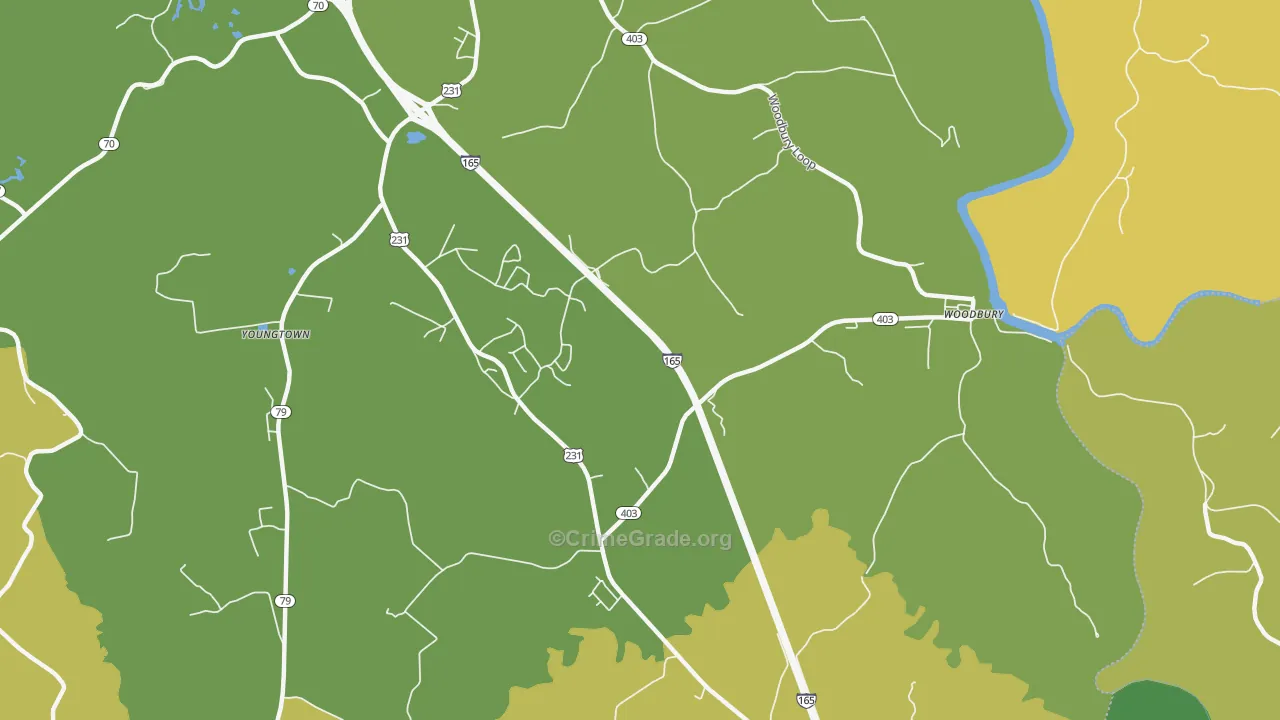 Brooklyn, KY Map of Vehicle Theft Rates