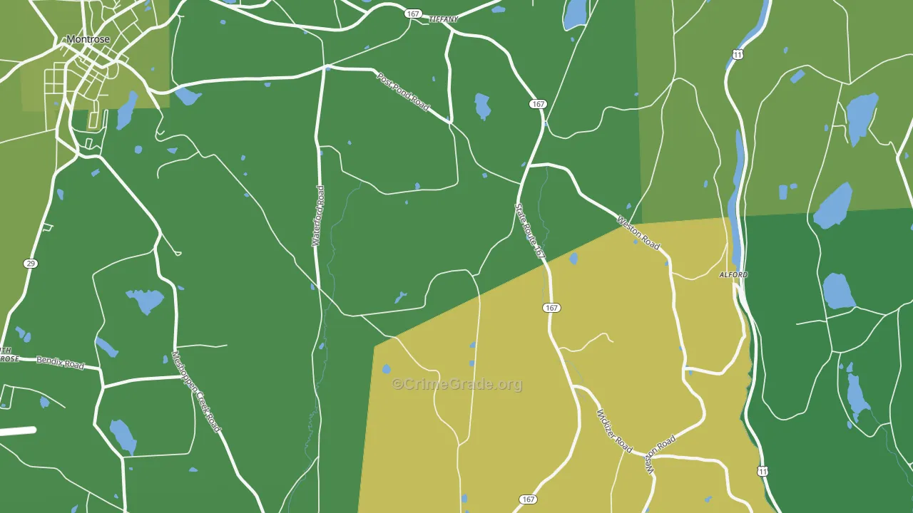 Brooklyn, PA Map of Vehicle Theft Rates