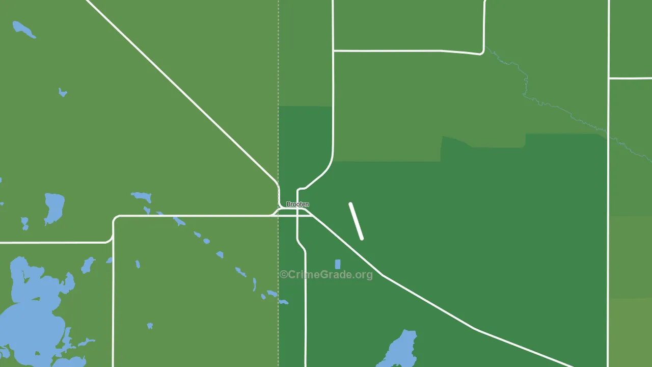 Brooten, MN Map of Vehicle Theft Rates