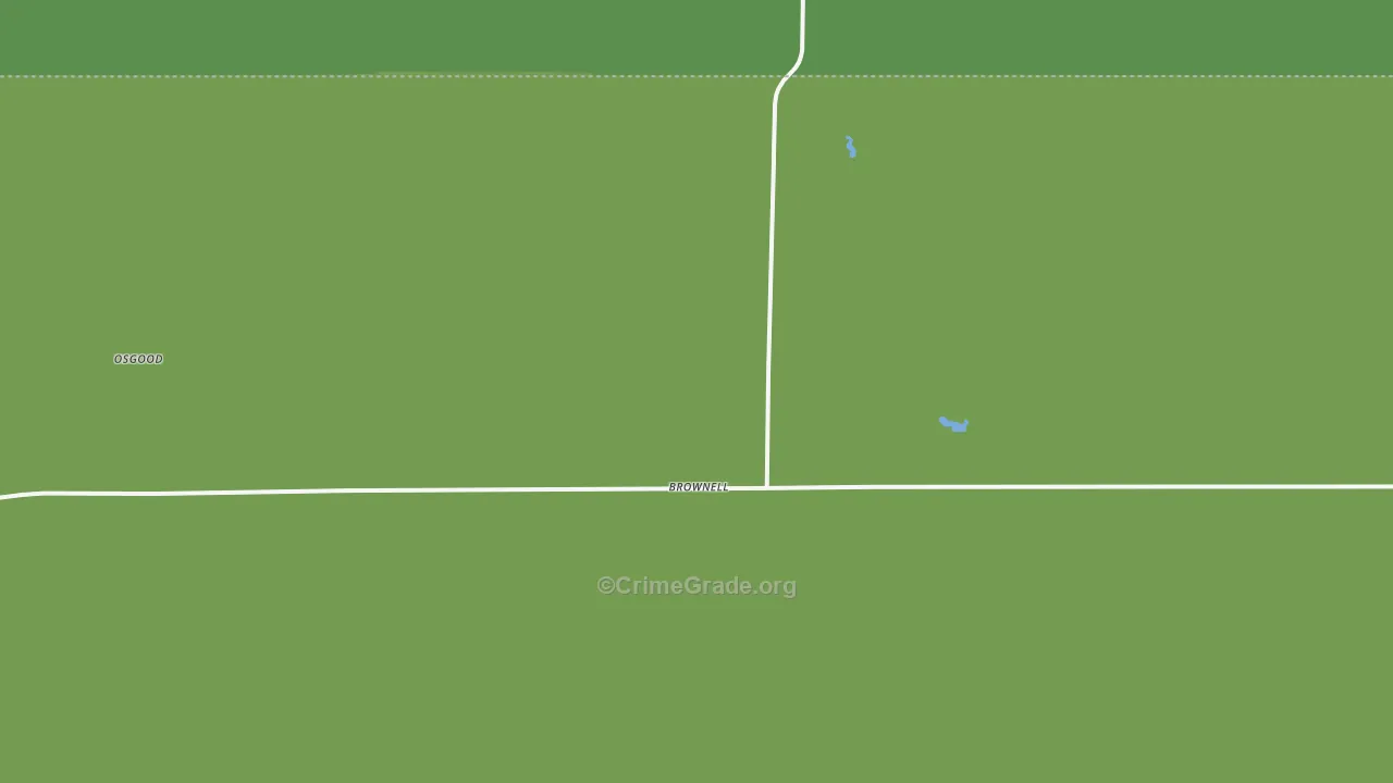 Brownell, KS Map of Vehicle Theft Rates