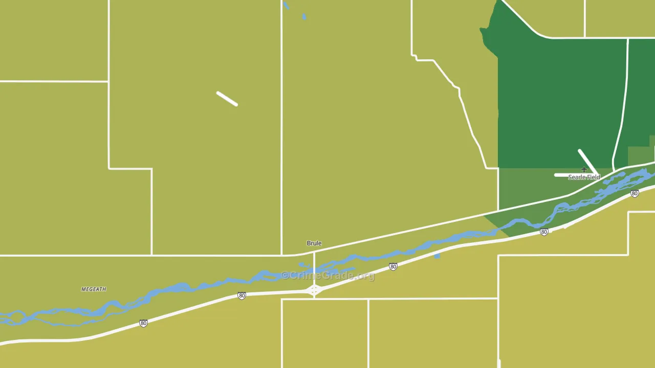 Brule, NE Map of Vehicle Theft Rates