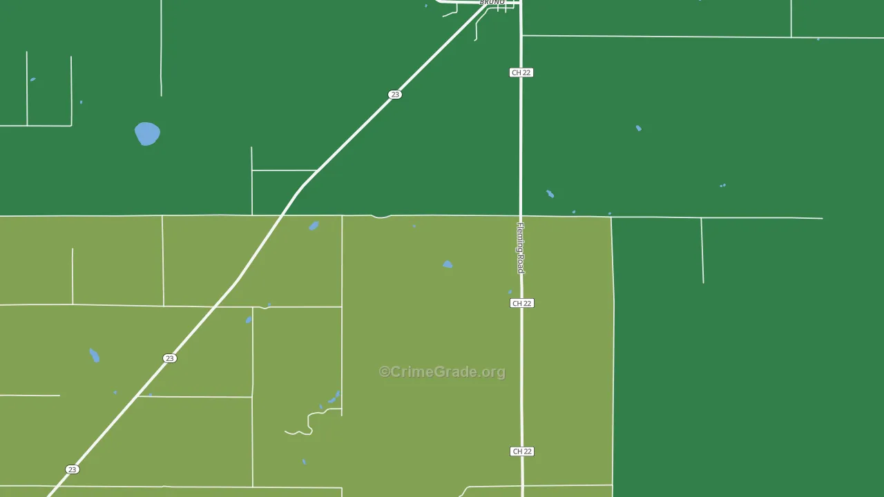 Bruno, MN Map of Vehicle Theft Rates