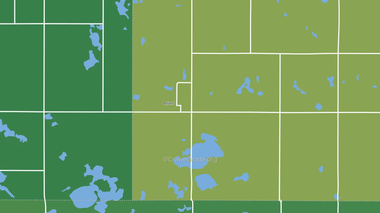 Bryant, SD Map of Vehicle Theft Rates