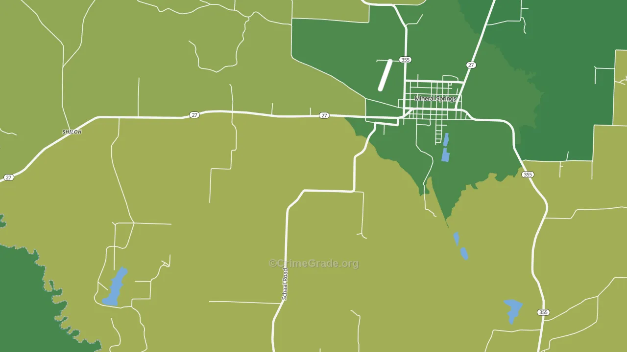 Buck Range, AR Map of Vehicle Theft Rates