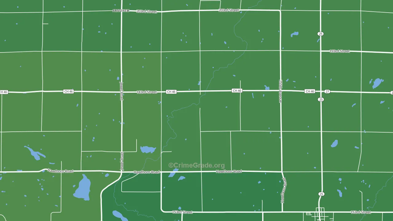 Buckman, MN Map of Vehicle Theft Rates