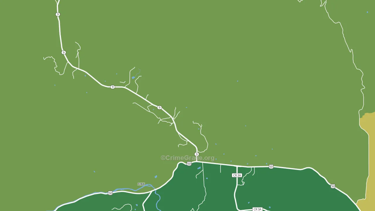 Buckskin Joe, CO Map of Vehicle Theft Rates