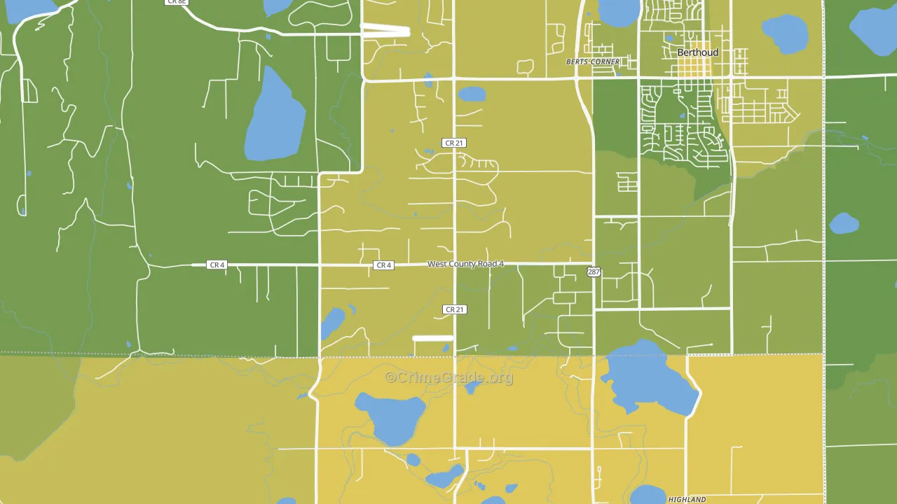 Buda, CO Map of Vehicle Theft Rates