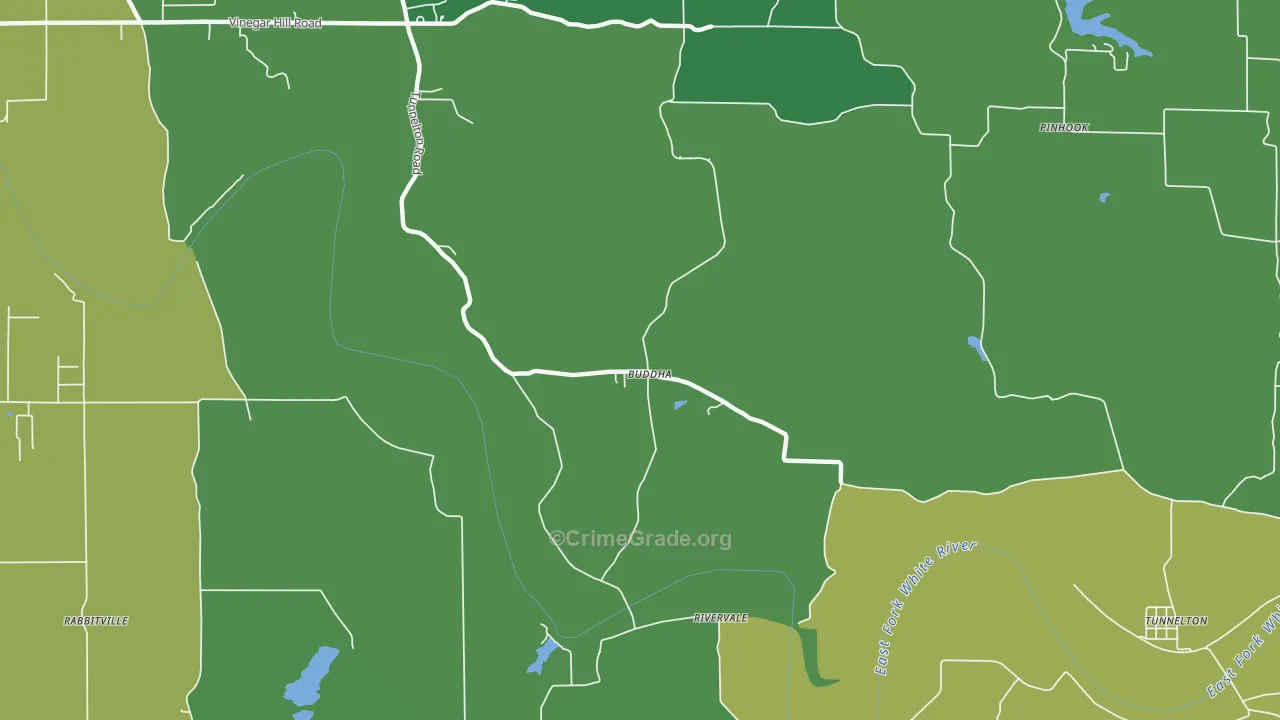 Buddha, IN Map of Vehicle Theft Rates