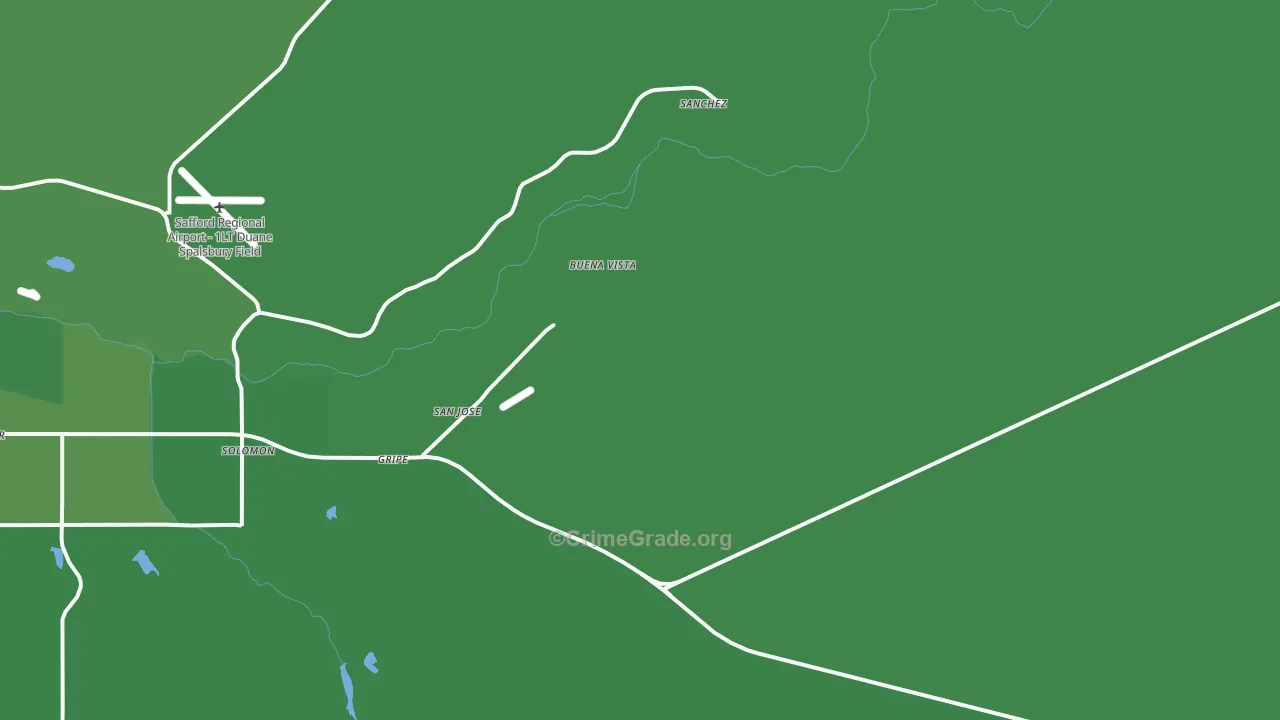 Buena Vista, AZ Map of Vehicle Theft Rates