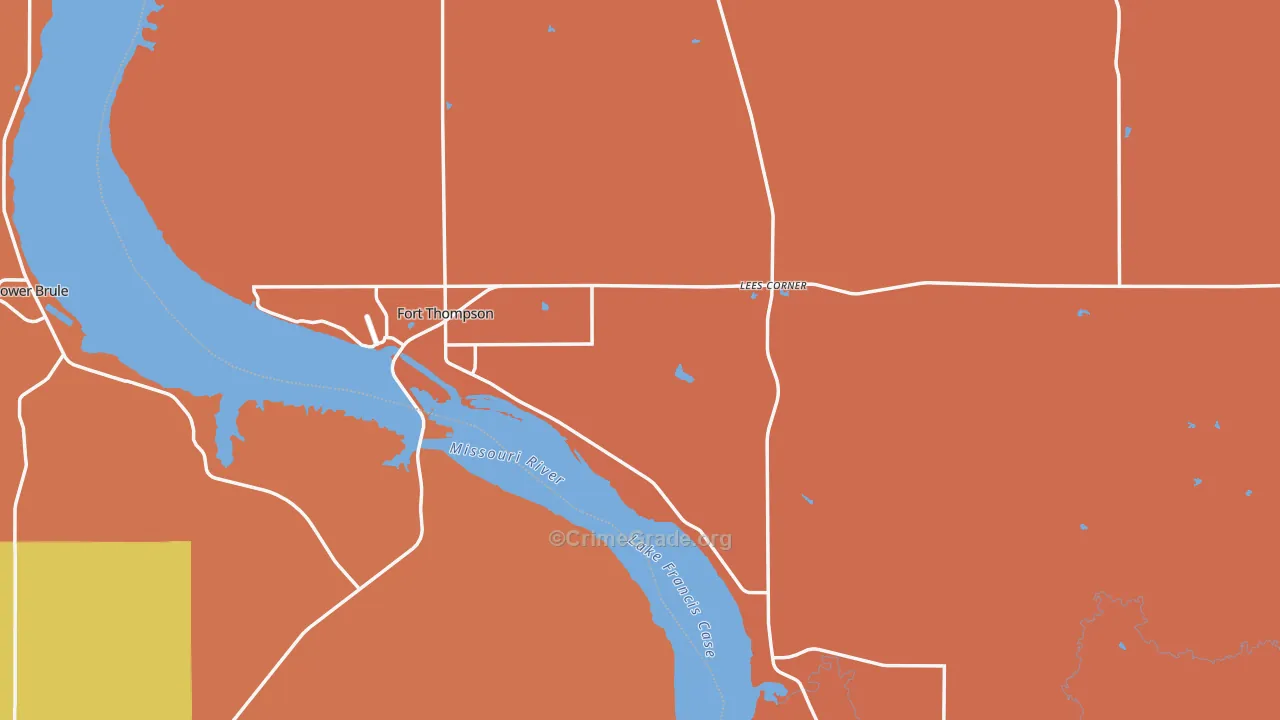 Buffalo County, SD Map of Vehicle Theft Rates